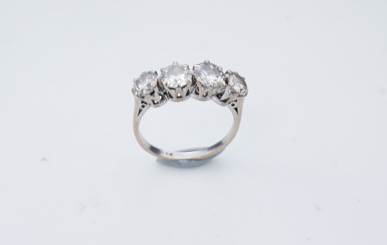 A four-stone diamond ring